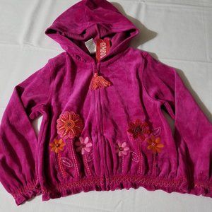Gymboree Peruvian Doll Size 4 Hooded Velour Sweatshirt NWT